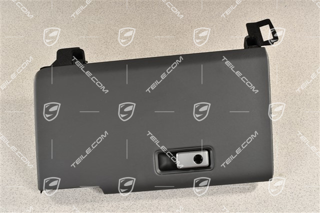 Handschuhkasten komplett, Leder, Schwarz