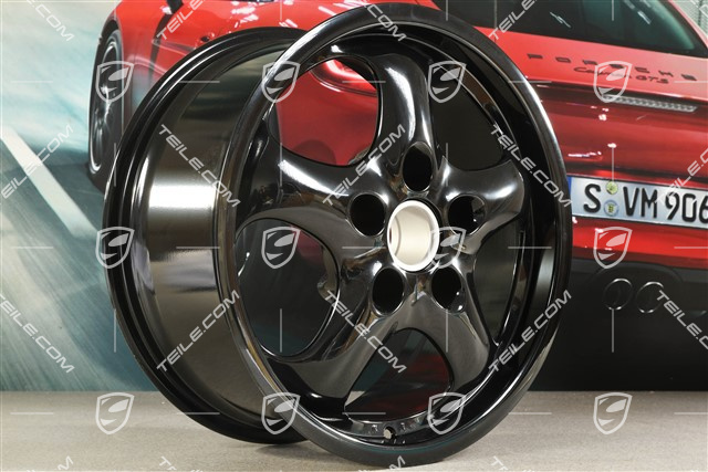 17-inch CUP II wheel set, 7J x 17 ET55 + 8J x 17 ET30, black high gloss