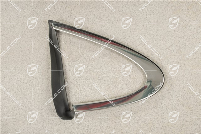 Moulding, Side window, Rear, Aluminium, L