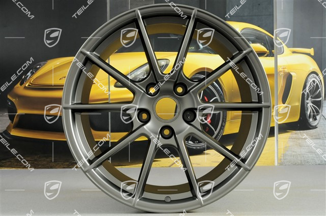 20" komplet felg Spyder, felgi 8,5J x 20 ET57 + 10,5J x 20 ET47, Platinum satynowy półmat
