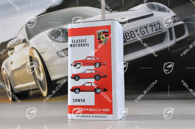 Porsche Classic olej silnikowy 20W-50, 5 litrów Porsche Classic olej silnikowy 20W-50, 5 litrów