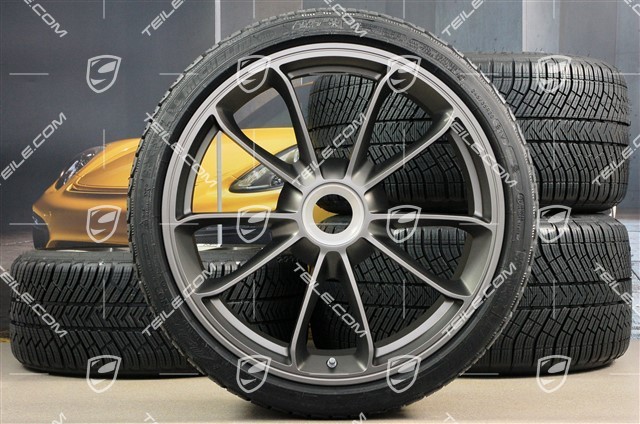 GT3RS / GT2RS 20" / Winterräder Satz, Felgen 9J x 20 ET55 + 12J x 20 ET47 + Michelin Winterreifen 245/35 R20 + 315/35 R20, mit RDK Sensoren