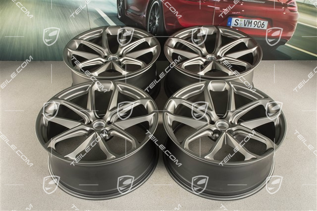 21-inch GT Design, alloy wheels set, 9,5J x 21 ET27 + 10J x 21 ET19, Platinum satin-matt