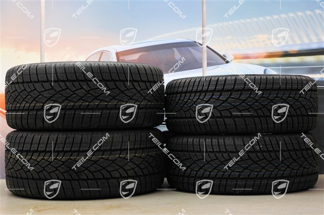18" Boxster winter wheel set, 8J x 18 ET57 + 9J x 18 ET47 + winter tyres Dunlop 235/45 R18 + 265/45 R18, with TPM