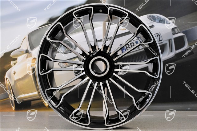 21"+20" 918 SPYDER Felgensatz, Zentralverschluss, 12,5J x 21 ET57 + 9,5J x 20 ET57, czarny wysoki połysk