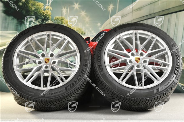 21-inch RS Spyder Design winter wheel set, rims 9,5J x 21 ET46 + 11,0J x 21 ET58 + NEW Michelin winter tyres 285/45 R21 + 305/40 R21, with TPMS