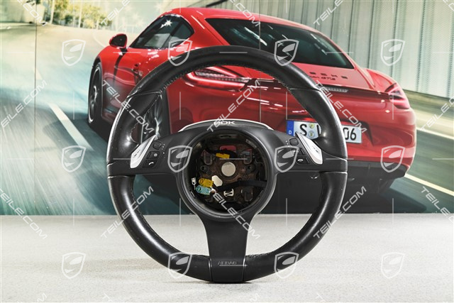 Multifunktionslenkrad,  Schwarz, Sport Chrono, (beschadight leder)