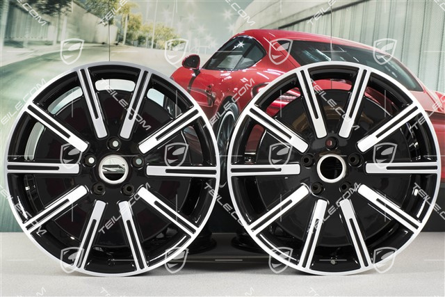20-inch Sport Aero wheel rim set, 9J x 20 ET54 + 11J x 20 ET60, black high gloss + glossy Surface