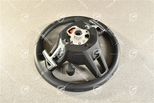 Multifunction steering wheel, PDK, Leather, Black
