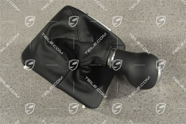 Schalthebelknopf, Schwarz Leder, 6-gang schaltgetriebe