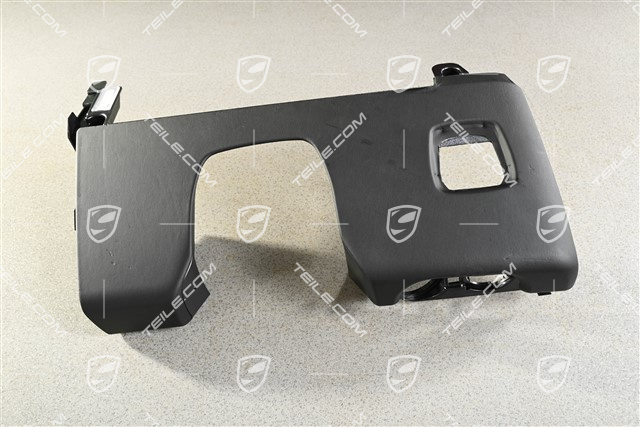 Lower part of the dashboard/console, leather, black (damaged leather)