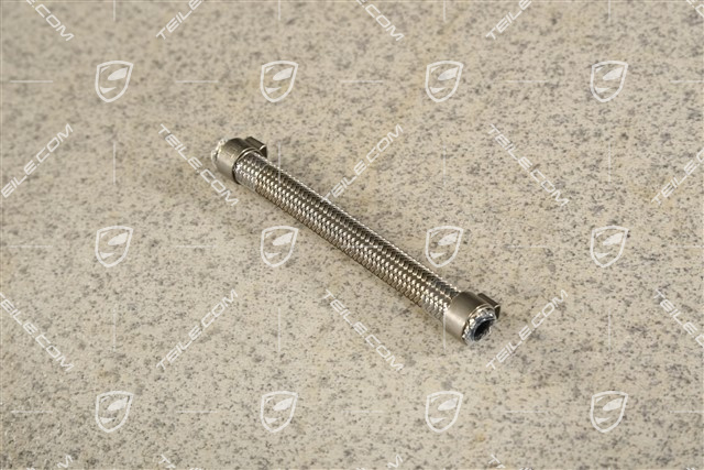 Stainless steel braided vacuum hose 80mm long
