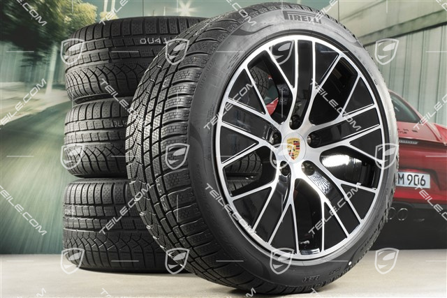 20-inch Turbo Aero winter wheel set, rims 9J x 20 ET54 + 11J x 20 ET60, Pirelli winter tyres 245/45 R20 + 285/40 R20