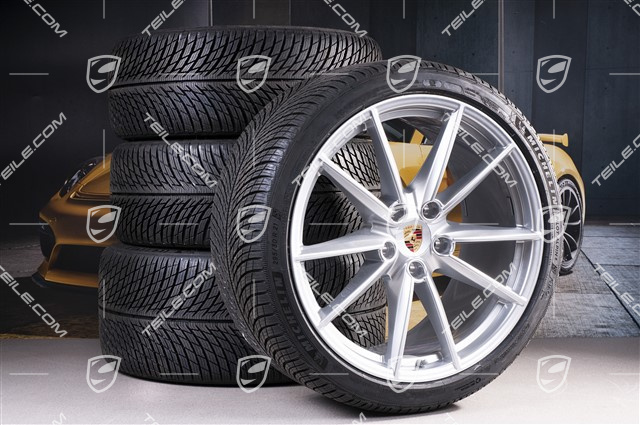 20/21-inch Carrera S winter wheel set, wheel rims 8,5J x 20 ET53 + 11J x 21 ET66 + NEW Michelin winter tyres 245/35 R20 + 295/30 R21, with TPMS