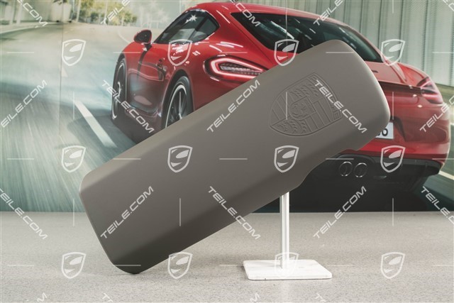 Deckel mit Porsche Wappen, Achatgrau