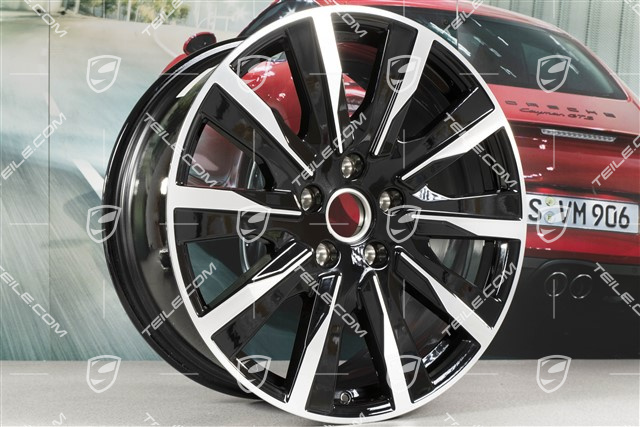 20" Felge Taycan Tequipment Design, 9J x 20 ET54, schwarz hochglanz