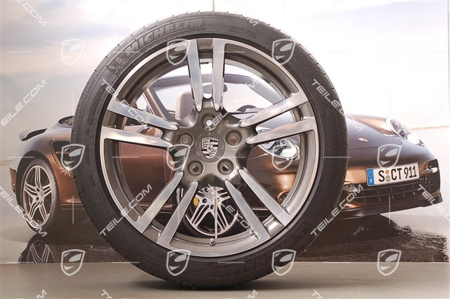 20-inch summer wheel set Turbo II, wheels 9,5 J x 20 ET 65 + 11 J x 20 ET 68 + tyres 255/40 ZR 20+295/35 ZR 20, TPMS