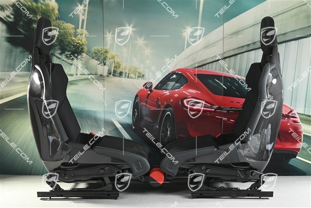GT3 / GT3RS Schalensitze, Carbon, schwarz, Weissach RS, Satz, L+R