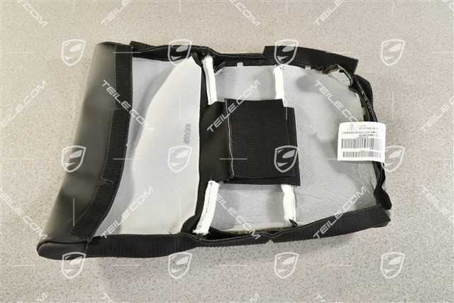 Sitzkissenbezug, Sportschalensitz, Leder, Schwarz
