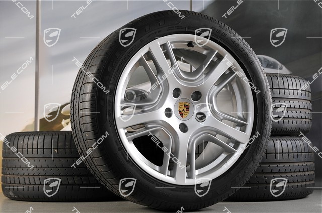 19" Panamera design summer wheels set, rims 9J x 19 ET60 + 10J x 19 ET61 + NEW Michelin summer tyres 255/45 R19 + 285/40 R19