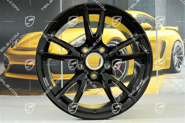 18-inch Carrera IV (facelift) wheel, 11J x 18 ET51, C4/C4S, black high gloss
