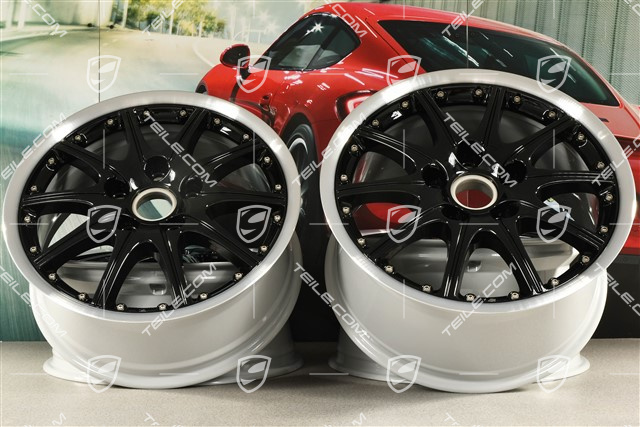 18" Felgensatz GT3 SportDesign (2-teilig), 7,5J x 18 ET50 + 9J x 18 ET52, Felgensternen in Schwarz Hochglanz