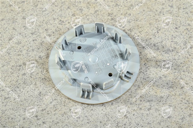 Center cap, concave, crest black/silver, Golden / Aurum satin mat