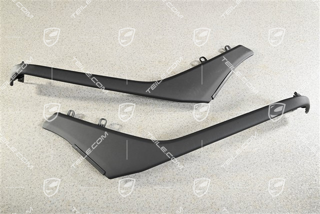 Centre console cover set, Lateral, Black, L+R