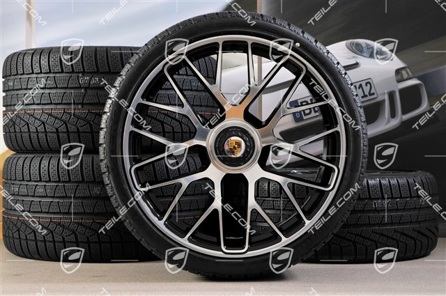 20" Turbo S central locking winter wheel set for Turbo S, wheels 8,5J x 20 ET51 + 11J x 20 ET59 + Pirelli Sottozero II winter wheels 245/35 R20+295/30 R20, TPMS