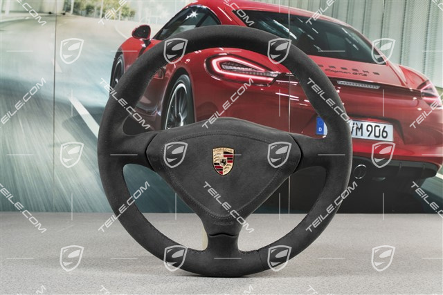 3-spoke steering wheel with airbag, Alcantara black