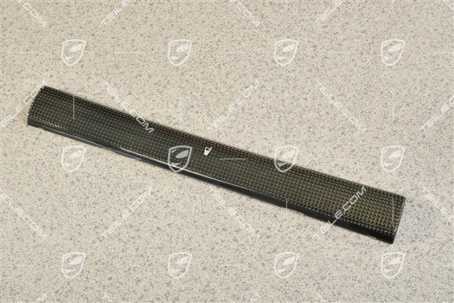Dashboard / cup holder trim moulding, middle / centre, LHD, Carbon fiber