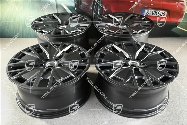 20-inch Turbo S Aero Design wheel rim set, 9J x 20 ET54 + 11J x 20 ET60, in anthracite grey