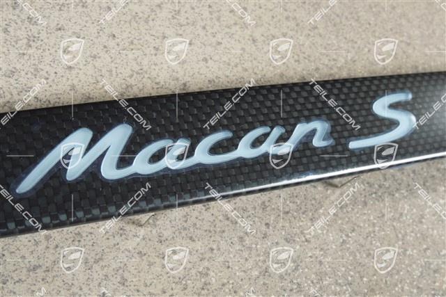 Einstiegleiste, Beleuchtet, Carbon, "Macan S", Satz L+R