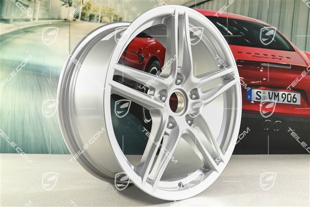 19" Komplet felg Carrera VI, 8,5J x 19 ET50 + 11J x 19 ET56, srebrne Brilliantsilber
