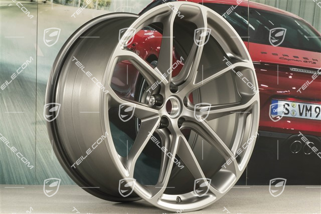 21-inch wheel rim "GT Design", 10J x 21 ET19, Platinum satin matt