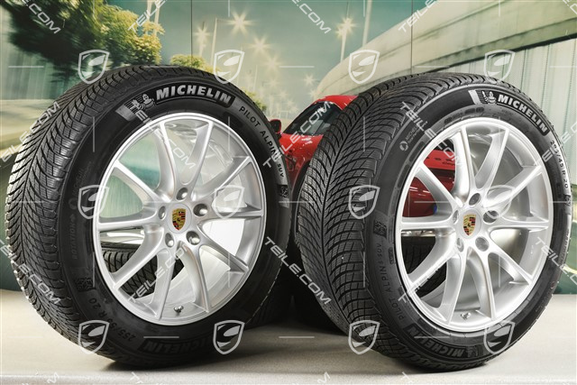 20-inch Cayenne Design winter wheel set, rims 9J x 20 ET50 + 10,5J x 20 ET64 + NEW Michelin winter tyres 255/55 R20 + 295/45 R20, with TPMS