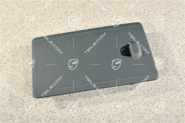 Abdeckung, graphitblau, leder