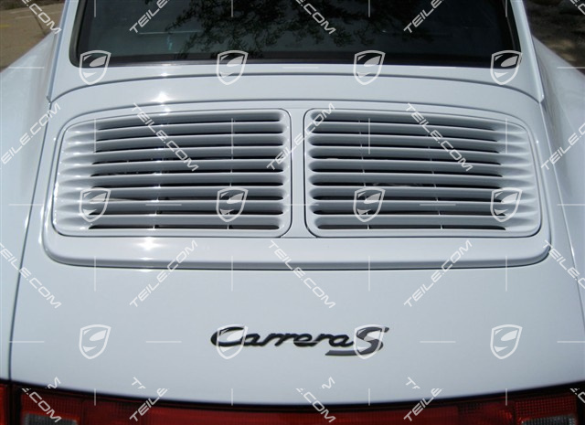 Rear spoiler grille, 2-piece, incl. centre part and reinforcement, Carrera S