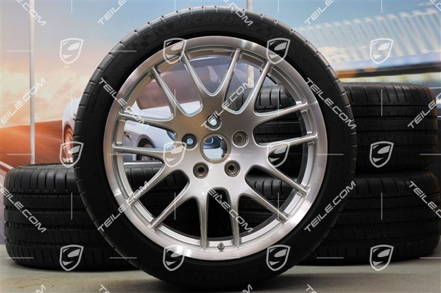 20-inch RS Spyder summer wheel set, front 9,5J x 20 ET65 + rear 11J x 20 ET68 + Michelin summer tyres 255/40 ZR20 + 295/35 ZR20, with TPMS sensors