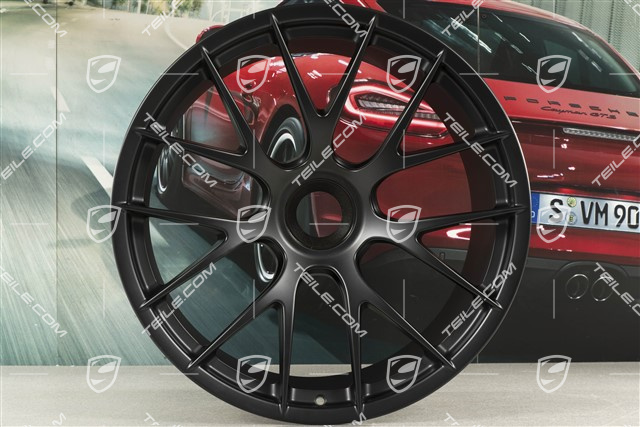 GT2RS / GT3RS wheel rim/disc, Magnesium, central lock, 12,5J x 21 ET48, black satin mat