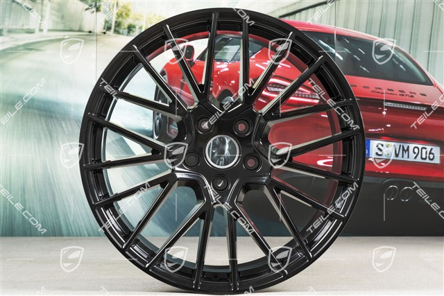 21" Felga Cayenne RS Spyder, 9,5J x 21 ET46, czarny wysoki połysk