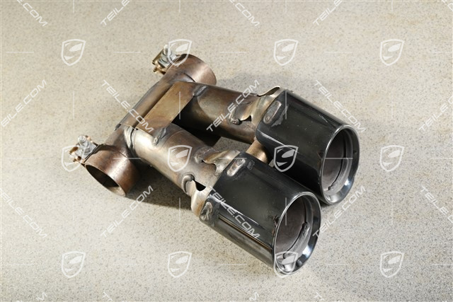 Exhaust pipe end, round, for standard exhaust, GTS, (dented)