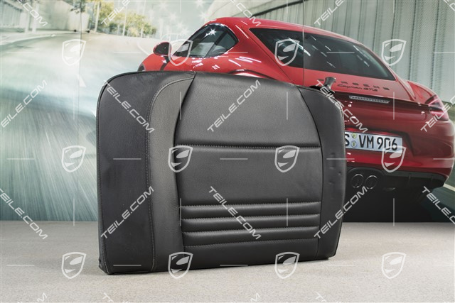 Back seat backrest, rear, leatherette, black, coupe, L