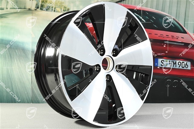 20" Macan Felge 7,5J x 20 ET32, schwarz hochglänzend