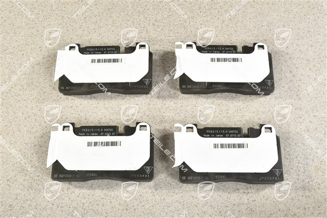 Brake pads, front axle, for black calipers