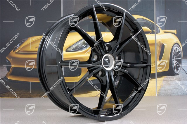 20-inch wheel rim set Carrera S IV, 8J x 20 ET57 + 10J x 20 ET45, black highgloss