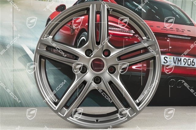 20" Felga Panamera Turbo, 10,5J x 20 ET71, do kół zimowych, Platinum satynowy mat