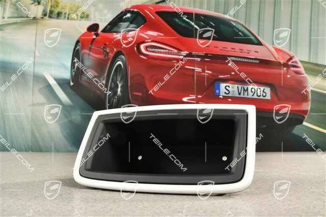 Tray, centre console, rear, Satin aluminium