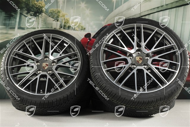 20/21-inch Turbo V winter wheel set, wheel rims 8,5J x 20 ET40 + 11J x 21 ET66 + Goodyear winter tyres 245/35 R20 + 305/30 R21, DOT/prod. year 2020