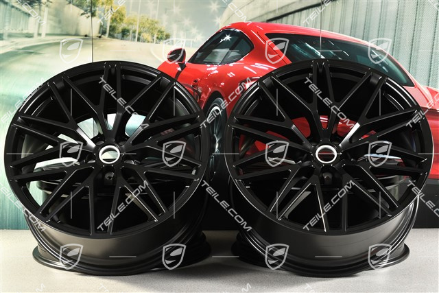 21-inch RS Spyder Design II, alloy wheels set, 9,5J x 21 ET27 + 10J x 21 ET19, black satin mat